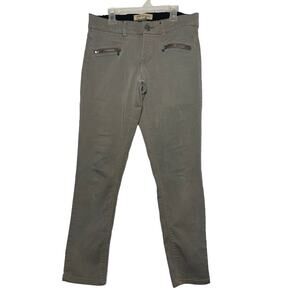 Democracy Double Zip Ponte Ab Tech Pants Womens Size 4 Gray Skinny Leg Stretch